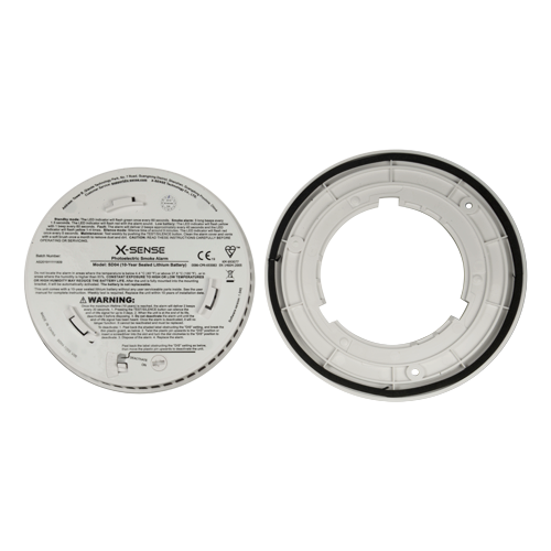 Détecteur de fumée autonome Durée de vie de la batterie 10 ans Certifié EN 14604:2005 Témoin lumineux d'alarme Alarme sonore 85 dB à 3m Bouton de test  