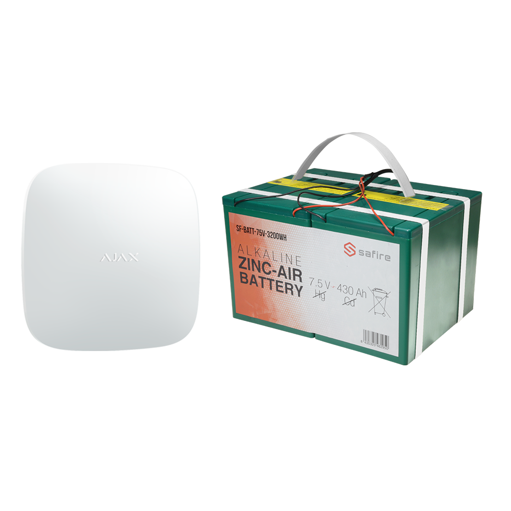 Kit d'alarme autonome Hub 2 de 6V et batterie de longue durée Installation simple Batterie non rechargeable