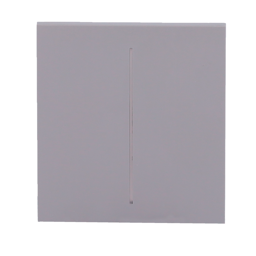 Panneau tactile pour double interrupteur d'éclairage  - Compatible avec AJ-LIGHTCORE-2G - Rétro-éclairage LED - Panneau tactile central sans contact - Couleur Gris - Ajax - LightSwitch CenterButton