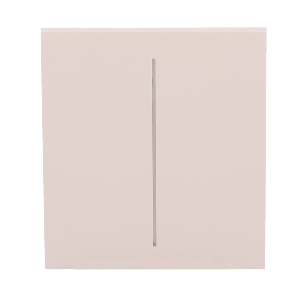 Panneau tactile pour double interrupteur d'éclairage  - Compatible avec AJ-LIGHTCORE-2G - Rétro-éclairage LED - Panneau tactile central sans contact - Couleur ivoire - Ajax - LightSwitch CenterButton