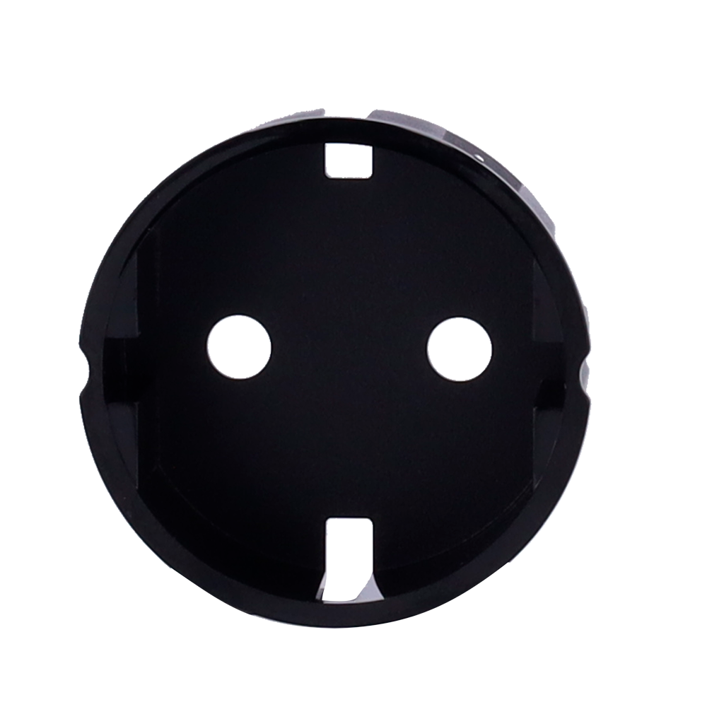 Cache-prise central pour prise de base de type F - Compatible avec AJ-OUTLETCORE-BASIC - Protection contre la poussière, les éclaboussures et les objets - Pas de contrôle de la consommation - Pas de télécommande  - Couleur noir