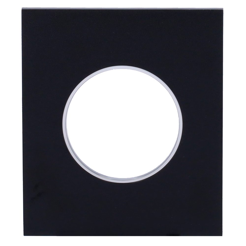 Cache-prise central pour prise intelligente de type E - Compatible avec AJ-OUTLETCORE-SMART-E - Indicateur LED de l'état de la prise et de la consommation d'énergie - Bouton tactile pour la commande manuelle - Rétro alimentation LED - Couleur noir