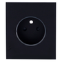 Cache-prise central pour prise intelligente de type E - Compatible avec AJ-OUTLETCORE-SMART-E - Indicateur LED de l'état de la prise et de la consommation d'énergie - Bouton tactile pour la commande manuelle - Rétro alimentation LED - Couleur noir