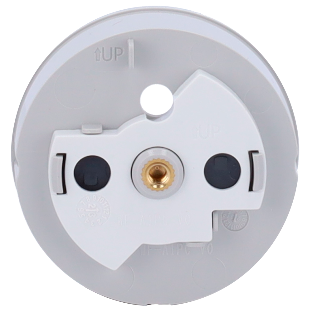 Cache-prise central pour prise intelligente de type E - Compatible avec AJ-OUTLETCORE-SMART-E - Indicateur LED de l'état de la prise et de la consommation d'énergie - Bouton tactile pour la commande manuelle - Rétro alimentation LED - Couleur brouillard