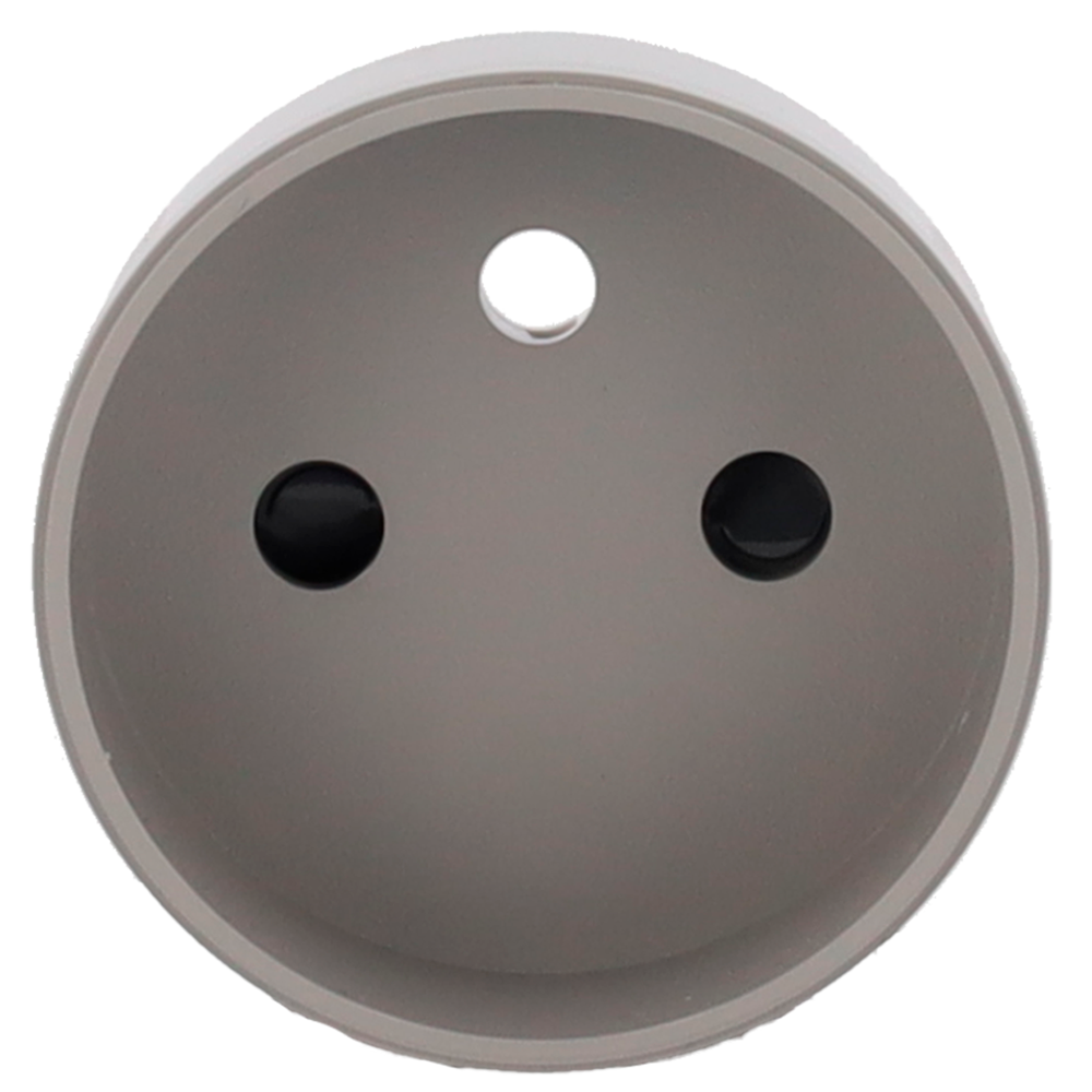 Cache-prise central pour prise intelligente de type E - Compatible avec AJ-OUTLETCORE-SMART-E - Indicateur LED de l'état de la prise et de la consommation d'énergie - Bouton tactile pour la commande manuelle - Rétro alimentation LED - Couleur Gris