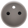 Cache-prise central pour prise intelligente de type E - Compatible avec AJ-OUTLETCORE-SMART-E - Indicateur LED de l'état de la prise et de la consommation d'énergie - Bouton tactile pour la commande manuelle - Rétro alimentation LED - Couleur Gris