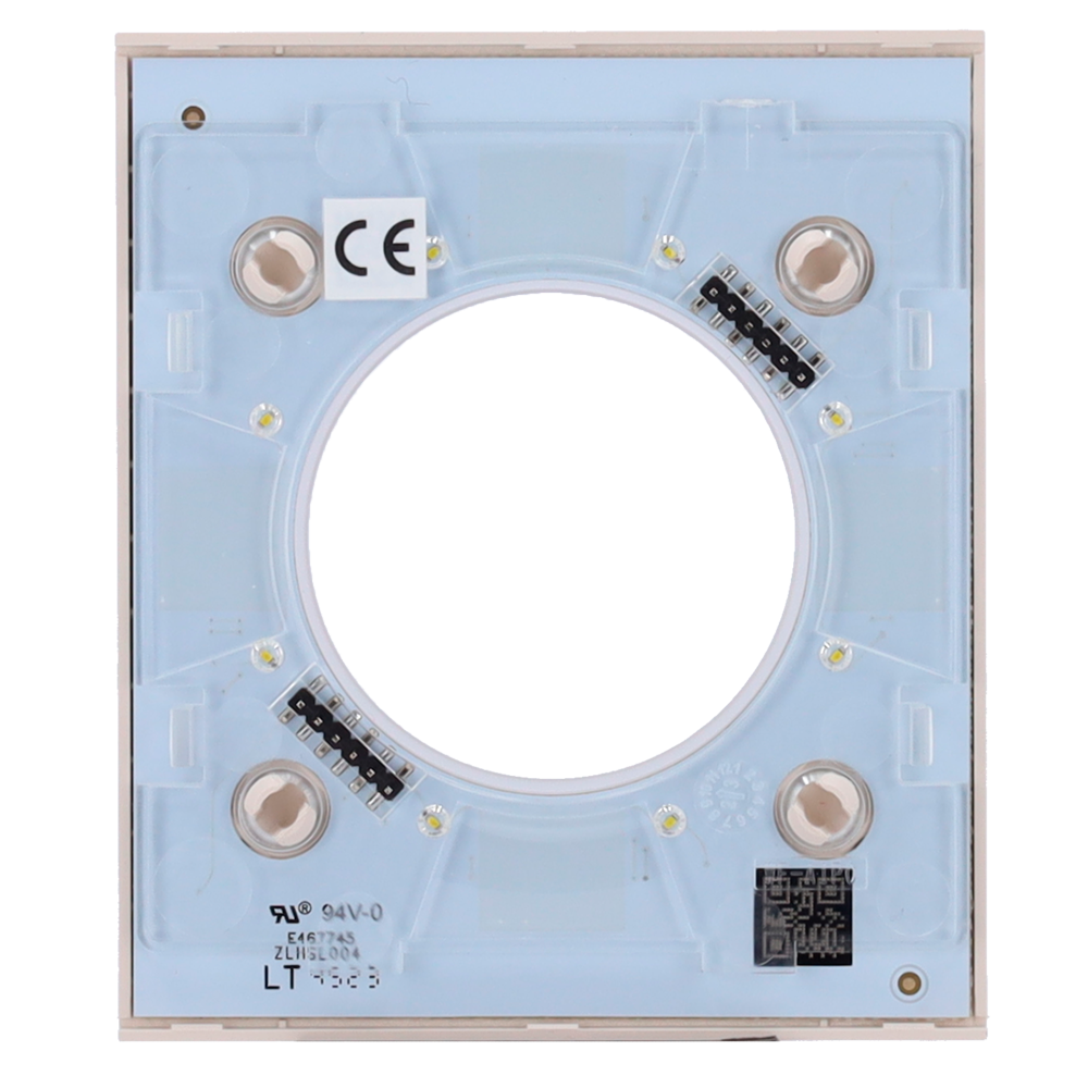 Cache-prise central pour prise intelligente de type E - Compatible avec AJ-OUTLETCORE-SMART-E - Indicateur LED de l'état de la prise et de la consommation d'énergie - Bouton tactile pour la commande manuelle - Rétro alimentation LED - Couleur ivoire