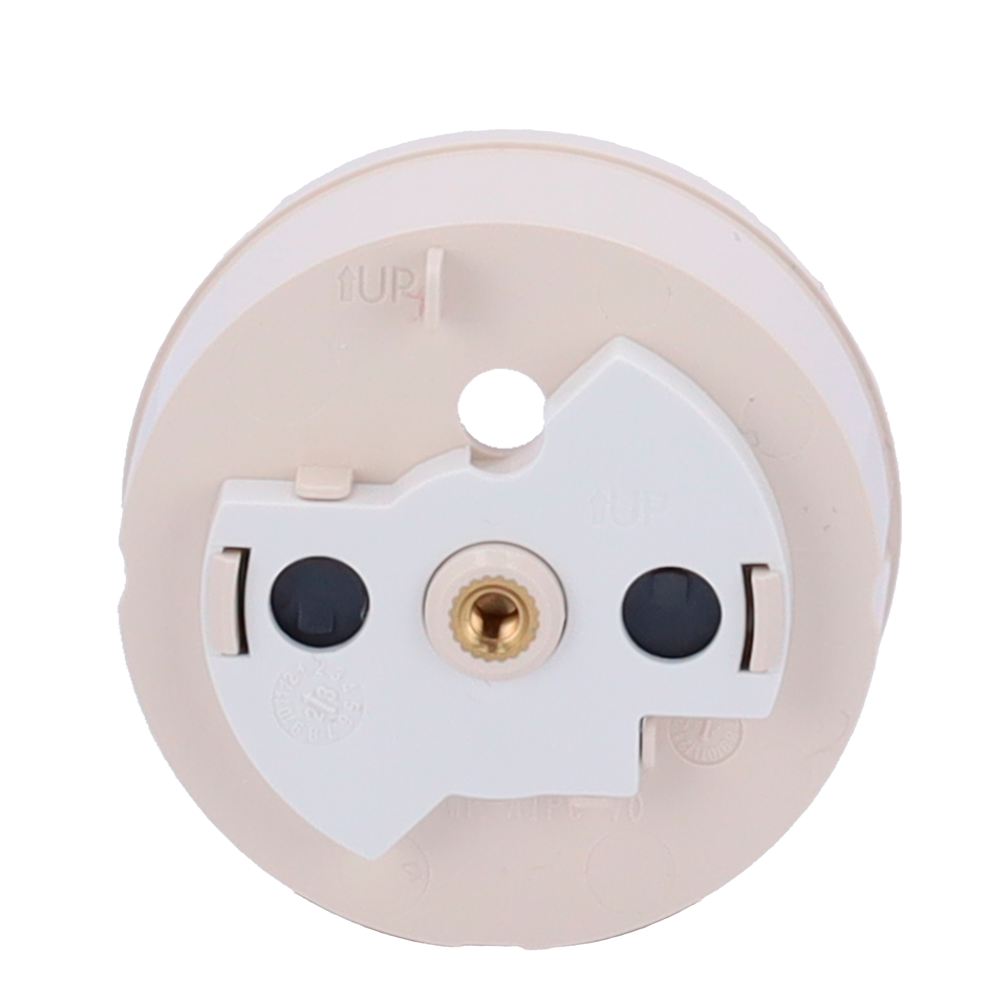 Cache-prise central pour prise intelligente de type E - Compatible avec AJ-OUTLETCORE-SMART-E - Indicateur LED de l'état de la prise et de la consommation d'énergie - Bouton tactile pour la commande manuelle - Rétro alimentation LED - Couleur ivoire