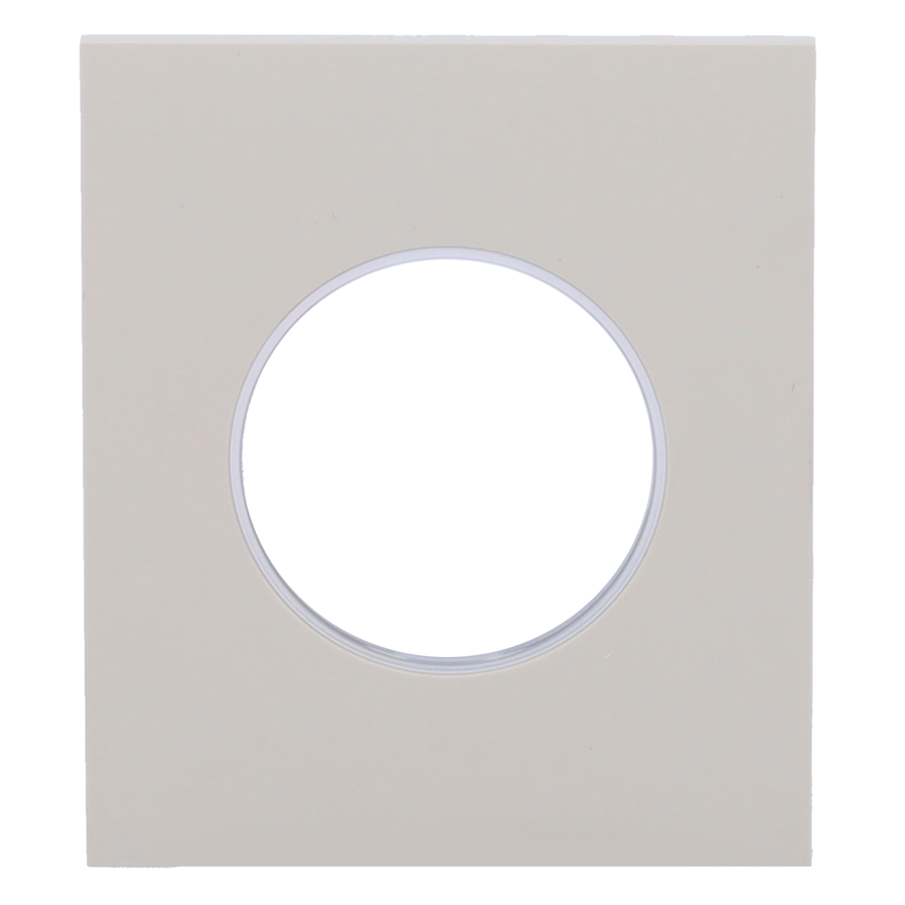 Cache-prise central pour prise intelligente de type E - Compatible avec AJ-OUTLETCORE-SMART-E - Indicateur LED de l'état de la prise et de la consommation d'énergie - Bouton tactile pour la commande manuelle - Rétro alimentation LED - Couleur huître