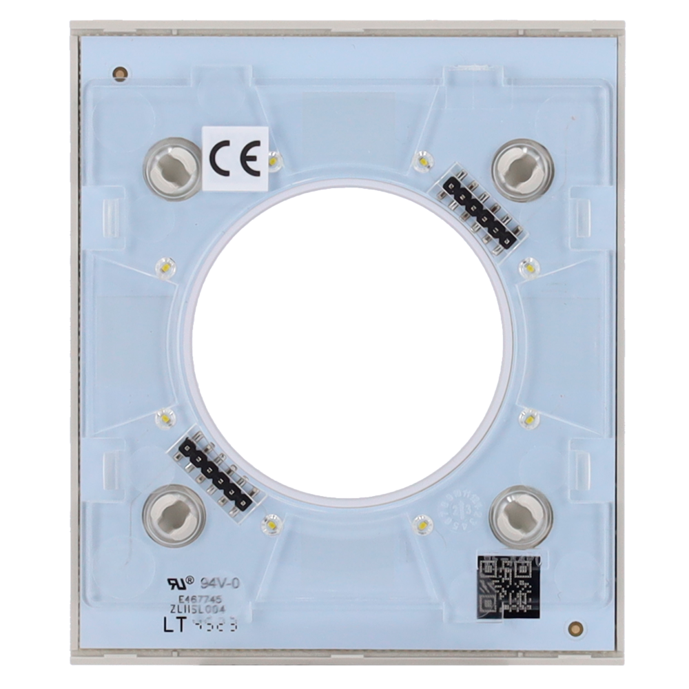 Cache-prise central pour prise intelligente de type E - Compatible avec AJ-OUTLETCORE-SMART-E - Indicateur LED de l'état de la prise et de la consommation d'énergie - Bouton tactile pour la commande manuelle - Rétro alimentation LED - Couleur huître