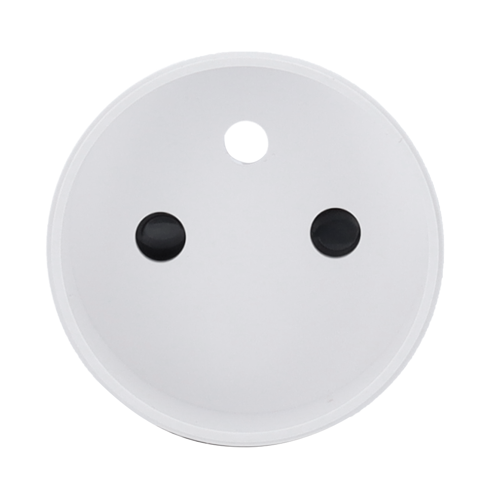 Cache-prise central pour prise intelligente de type E - Compatible avec AJ-OUTLETCORE-SMART-E - Indicateur LED de l'état de la prise et de la consommation d'énergie - Bouton tactile pour la commande manuelle - Rétro alimentation LED - Couleur blanche