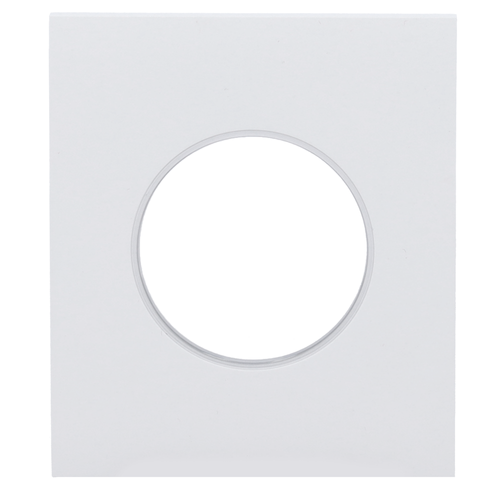 Cache-prise central pour prise intelligente de type E - Compatible avec AJ-OUTLETCORE-SMART-E - Indicateur LED de l'état de la prise et de la consommation d'énergie - Bouton tactile pour la commande manuelle - Rétro alimentation LED - Couleur blanche