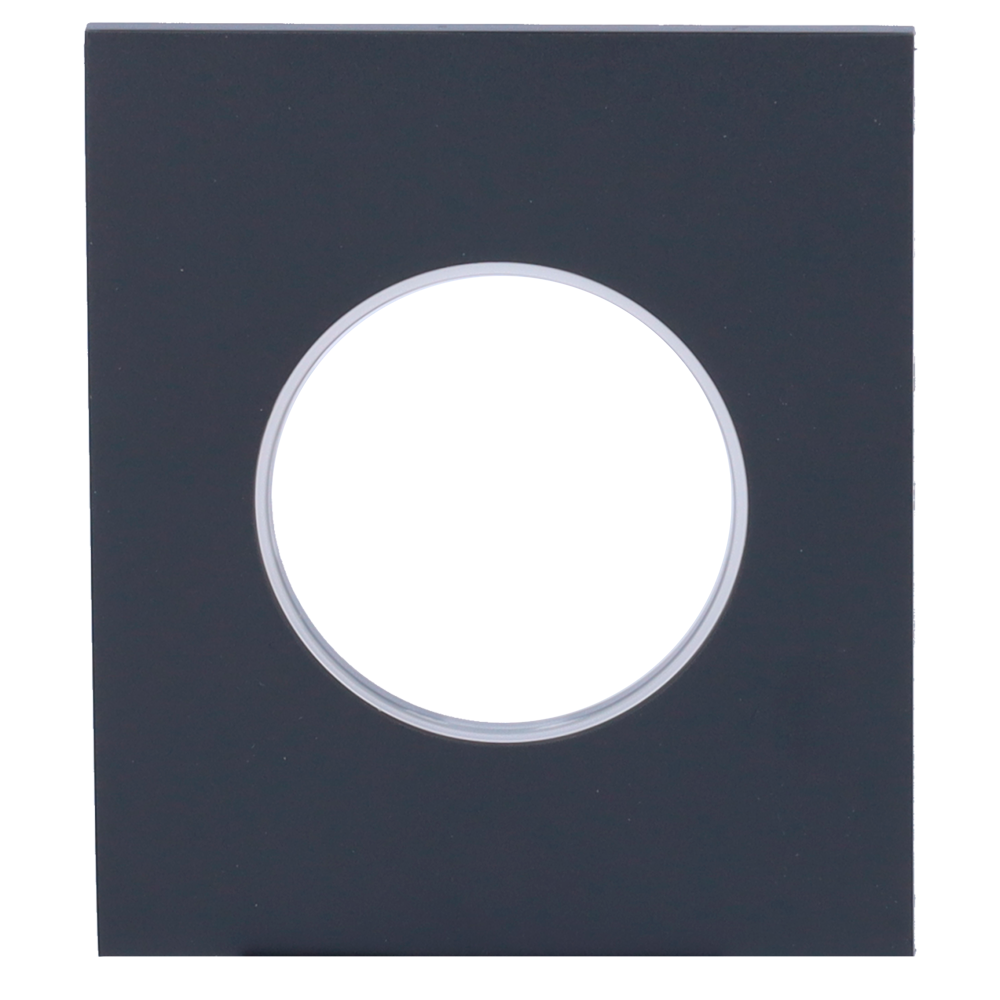 Cache-prise central pour fiche intelligente de type F - Compatible avec AJ-OUTLETCORE-SMART - Indicateur LED de l'état de la prise et de la consommation d'énergie - Bouton tactile pour la commande manuelle - Rétro alimentation LED - Couleur graphite