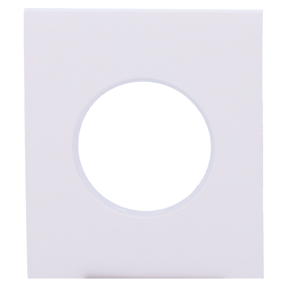 Cache-prise central pour prise de base de type F - Compatible avec AJ-OUTLETCORE-BASIC - Protection contre la poussière, les éclaboussures et les objets - Pas de contrôle de la consommation - Pas de télécommande  - Couleur blanche