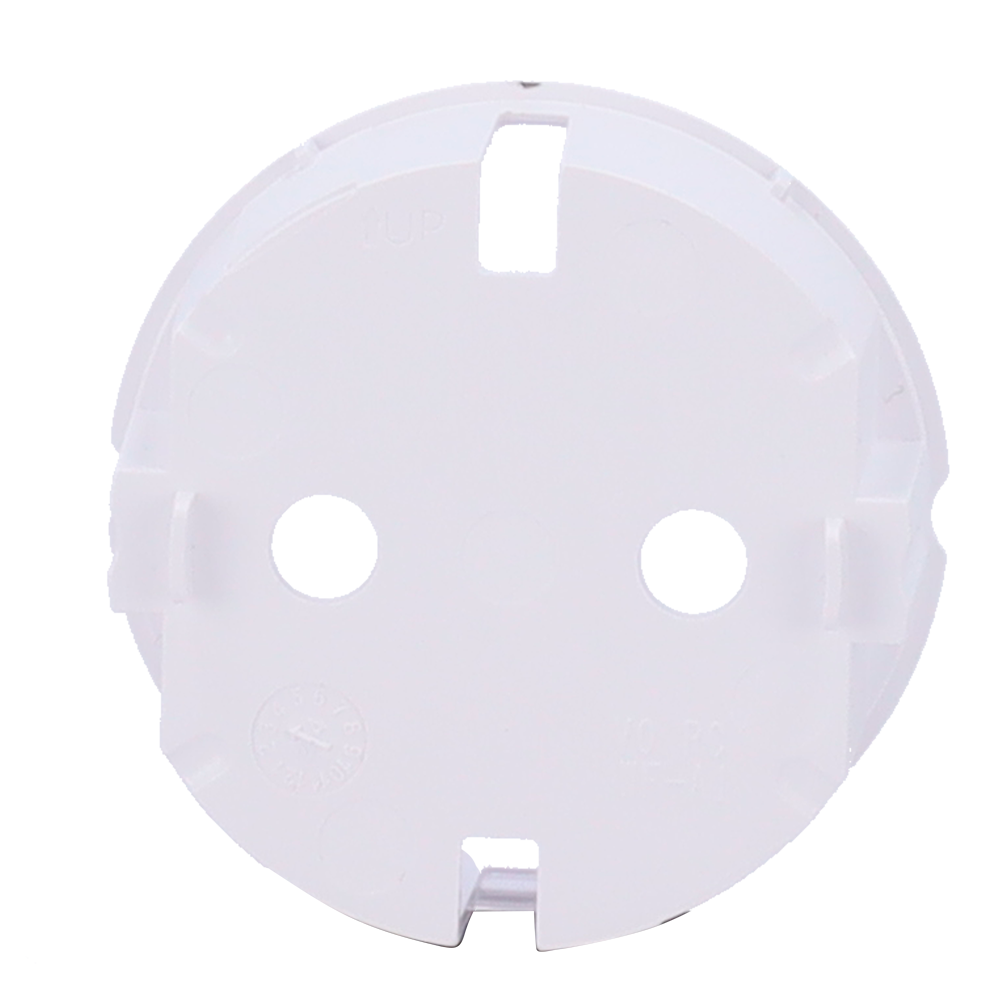 Cache-prise central pour prise de base de type F - Compatible avec AJ-OUTLETCORE-BASIC - Protection contre la poussière, les éclaboussures et les objets - Pas de contrôle de la consommation - Pas de télécommande  - Couleur blanche