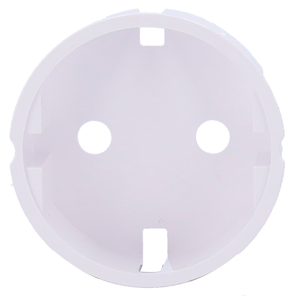 Cache-prise central pour prise de base de type F - Compatible avec AJ-OUTLETCORE-BASIC - Protection contre la poussière, les éclaboussures et les objets - Pas de contrôle de la consommation - Pas de télécommande  - Couleur blanche