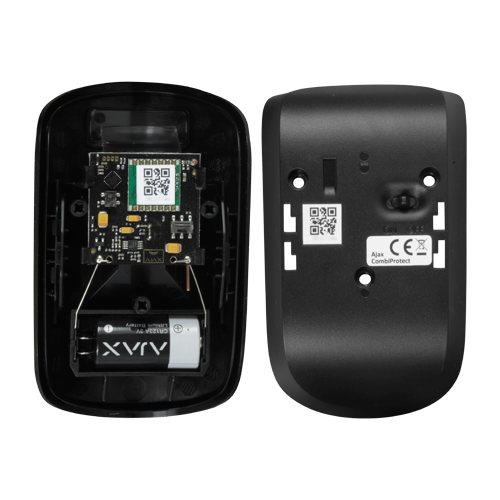 Ajax - Détecteur volumétrique PIR immunisé aux animaux et détecteur de rupture de cristal - Certificat de grade 2 - Bidirectionnel - Sans fil 868 MHz Jeweller - Antenne interne espace libre 1200 m - Indicateur de détection de mouvement - Detection: Rang 1