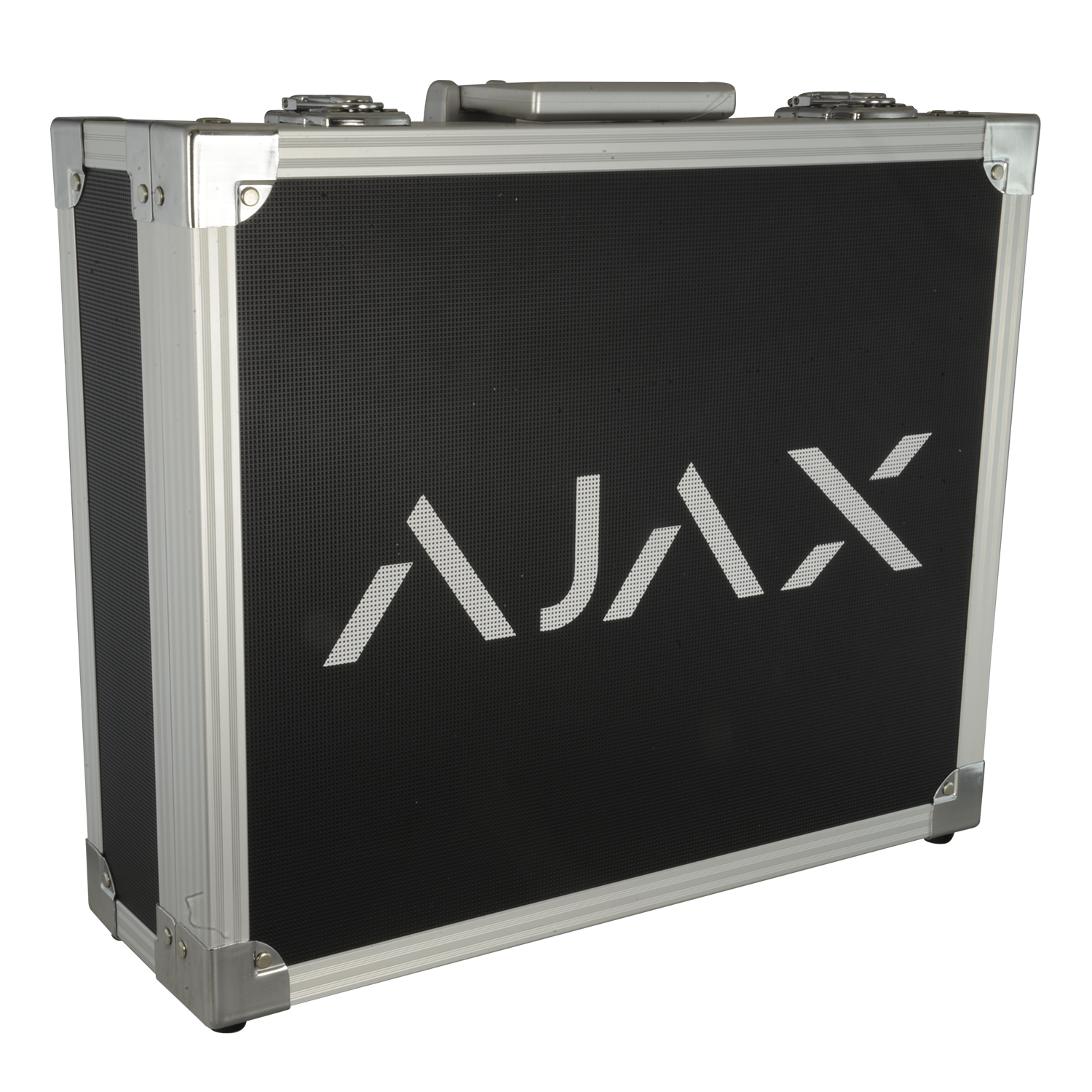Ajax - Valise démo en métal - Sérigraphie extérieure avec logo AJAX - Résistant et de haute qualité - Inclus des produits qui sont totalement fonctionnels - Contenu: