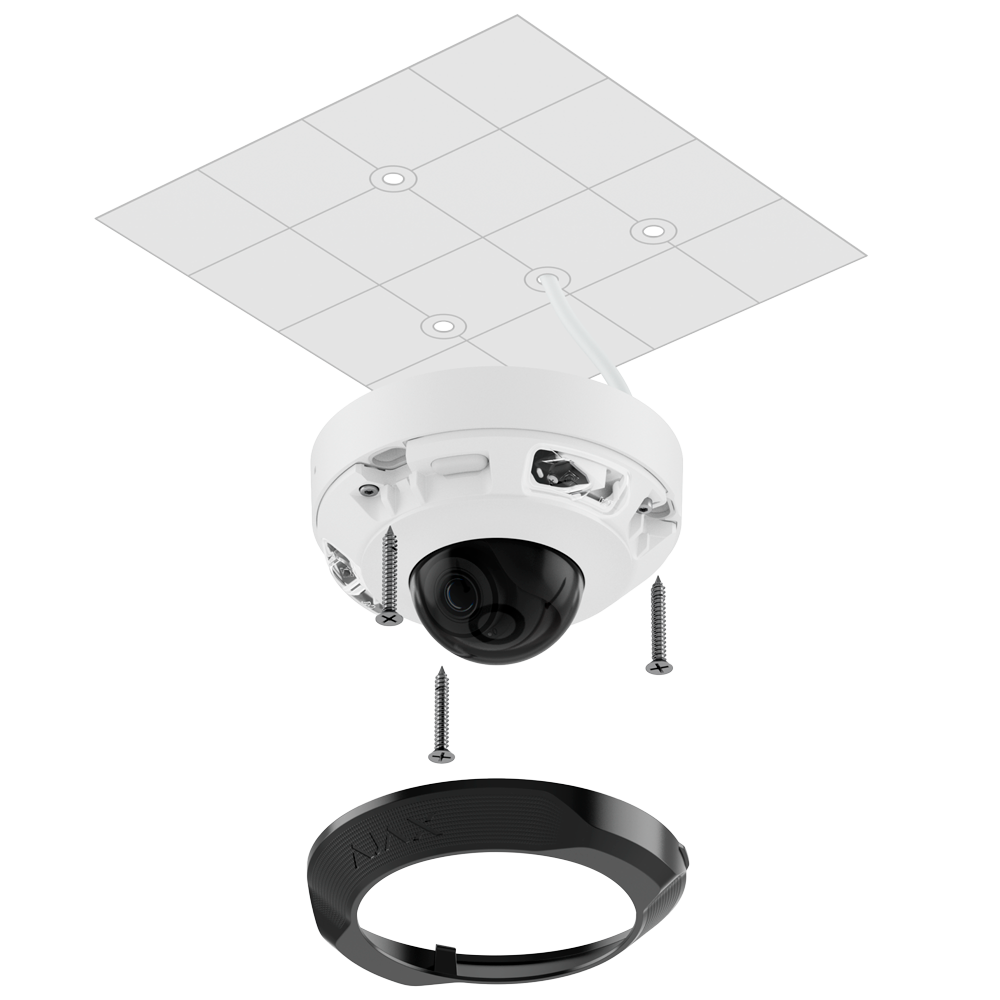 Caméra IP 5 MegapixelProgressive Scan CMOSObjectif 2.8 mm, emplacement MicroSD jusqu'à 256GBLED IR Portée 35m, PoE 802.3atCompatibilité avec les Hub et les NVR