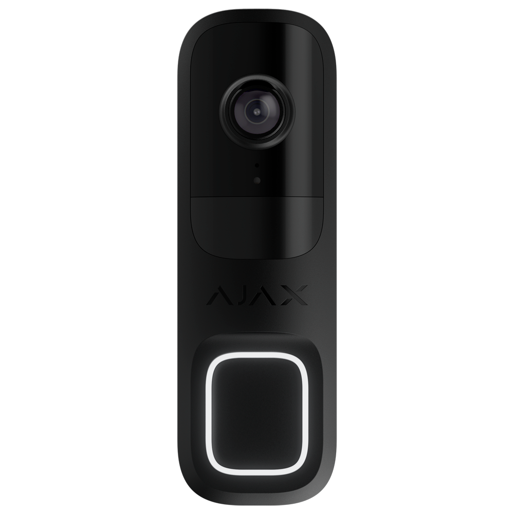 Ajax - Sonnette vidéo 4MP avec IA intégrée, Capteur PIR et contrôle via l'application - 155° - HDR - IR jusqu'à 6 mètres