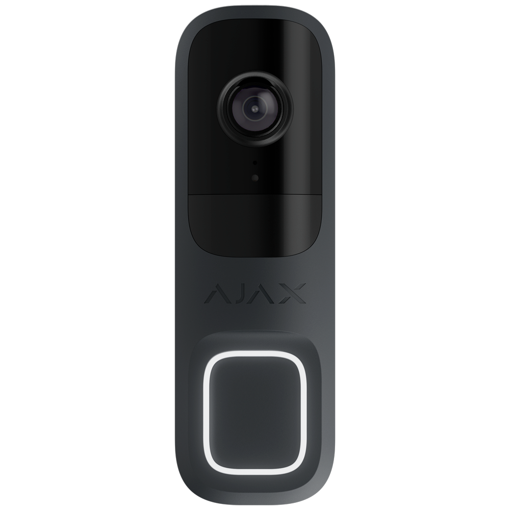 Doorbell 4 MP con IA integrada  - Detector PIR alcance hasta 4 m - Audio bidireccional con cancelación de ruido - Visión nocturna IR, alcance de hasta 6 m - Wi-Fi 2.4 GHz con respaldo de Jeweller/Wings - Color grafito