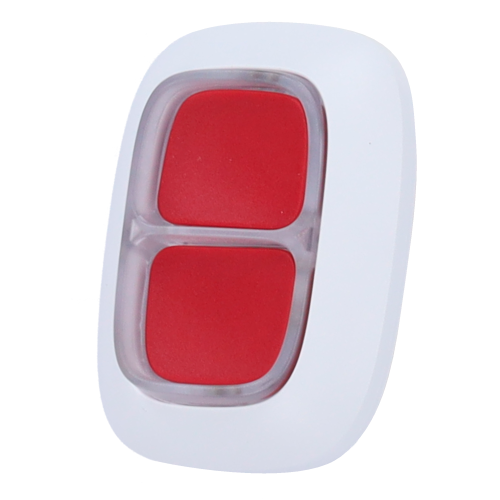 Double bouton de panique Bidirectionnel Sans fil 868 MHz Jeweller Portée espace ouvert 1300 m Pression sûre: double ou longue Alimentation 1 pile CR2032 3.0 V