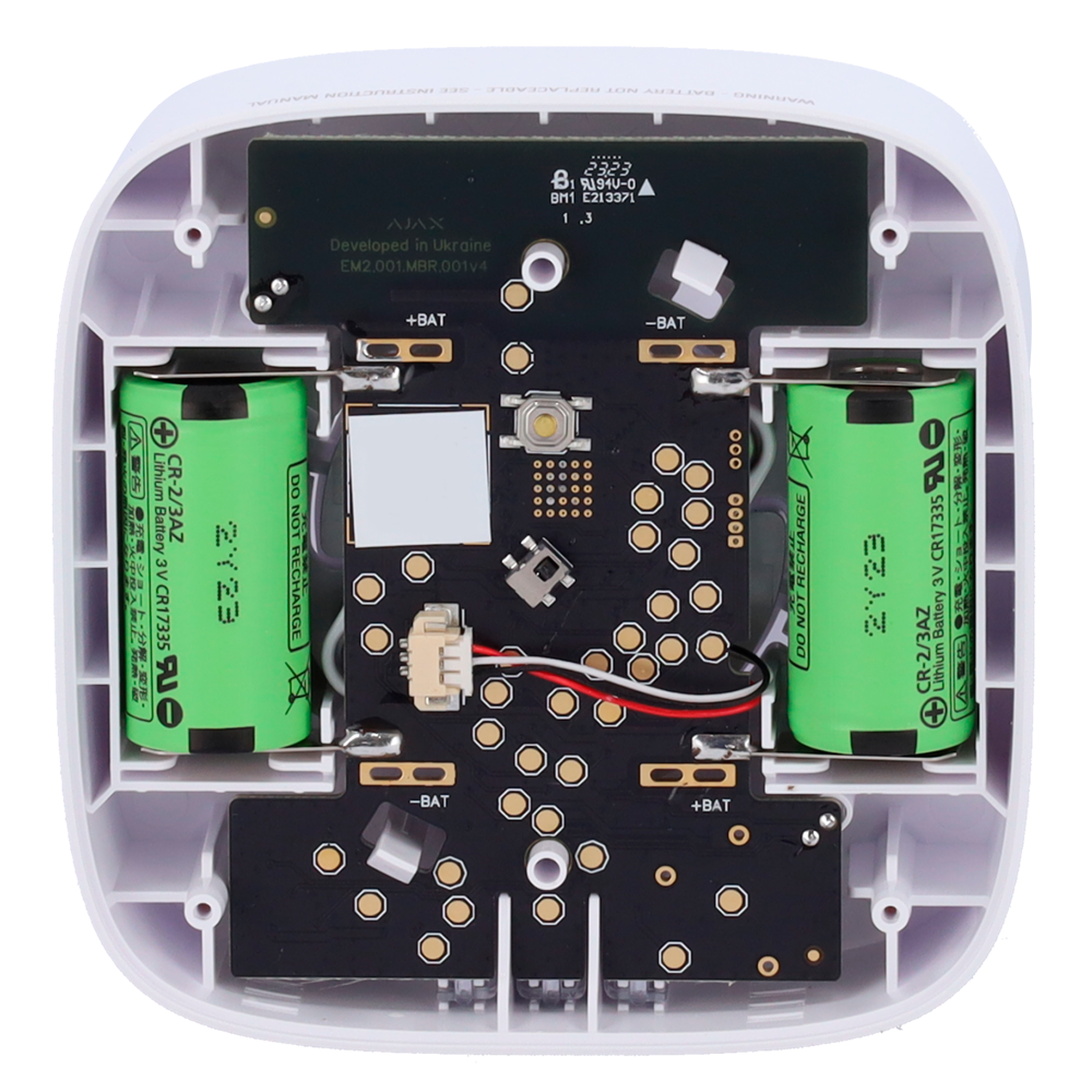 Détecteur thermovélocimétrique - Piles intégrées - Sans fil 868 MHz Jeweller - Sirène 85 dB intégréee - Certifié EN 14604