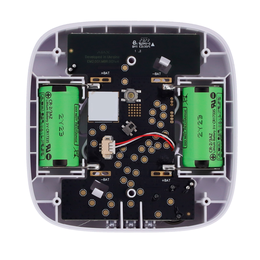 Détecteur thermovélocimétrique et de CO2 - Piles intégrées - Sans fil 868 MHz Jeweller - Sirène 85 dB intégréee - Certifié EN 50291