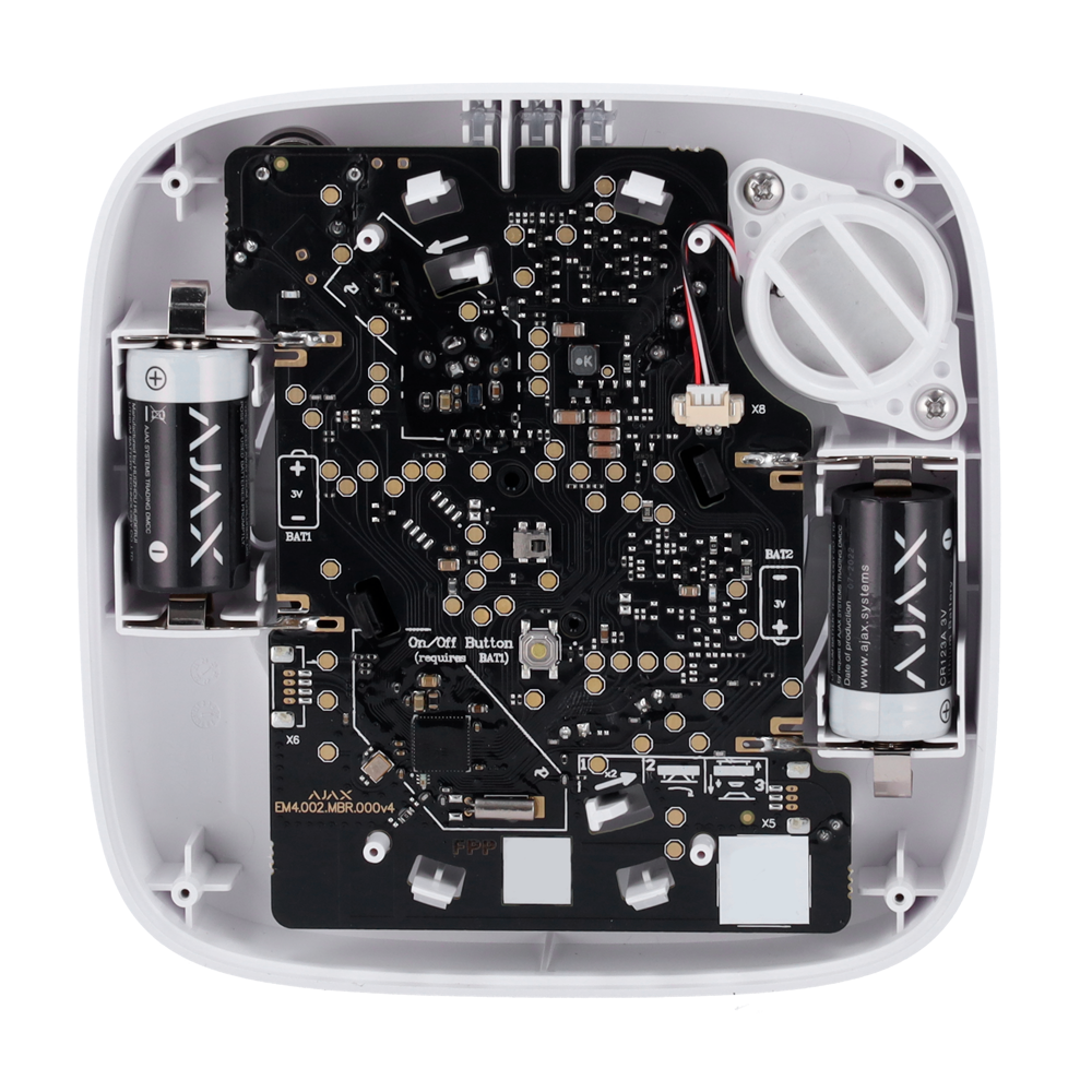 Détecteur de fumée et thermovélocimétrique - Piles remplaçables - Sans fil 868 MHz Jeweller - Sirène 85 dB intégréee - Certifié EN 14604