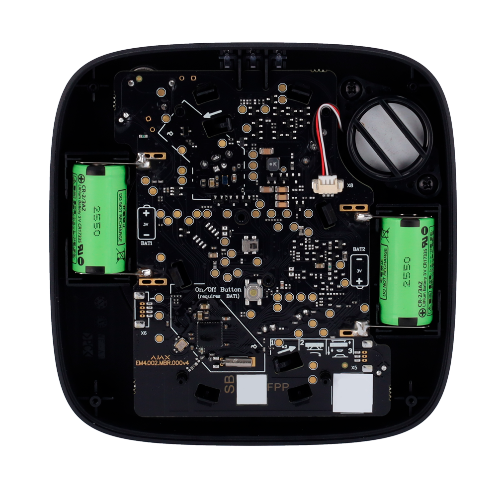 Détecteur de fumée, thermovélocimétrique et de CO2 - Piles intégrées - Sans fil 868 MHz Jeweller - Sirène 85 dB intégréee - Certifié EN 14604
