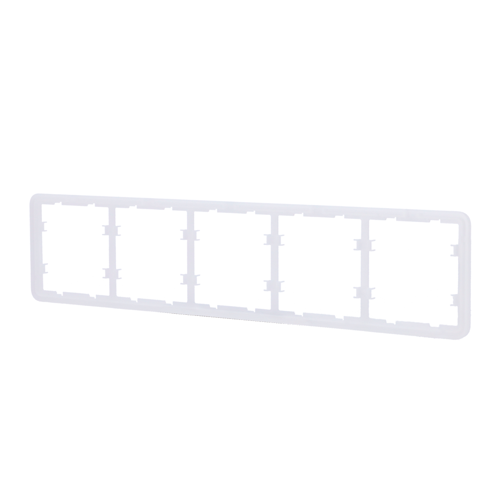 Cadre pour cinq dispositifs - Compatible avec 2 x AJ-SIDEBUTTON - Compatible avec 3 x AJ-CENTERBUTTON - Ajax - LightSwitch Frame (5 seats)