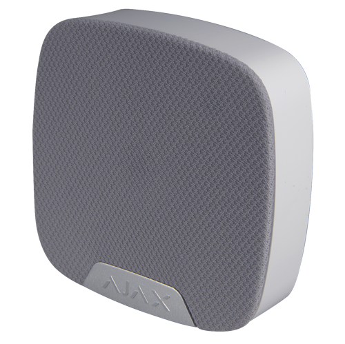 Ajax - Sirène pour intèrieure - Certificat de grade 2 - Bidirectionnel - Sans fil 868 MHz Jeweller - Antenne interne espace libre 2000 m - 81~105 dB a 1 m de distance - Durée maximale du son 3 minutes - Lumière d'avertissement