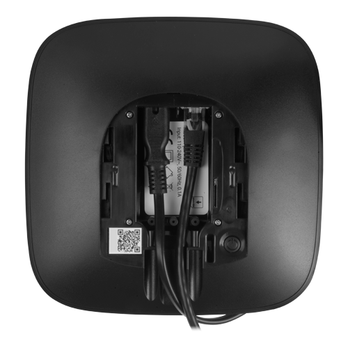 Ajax - Centrale sans fil double voie GPRS/LAN - Bidirectionnel - Certificat de grade 2 - Protocole Jeweller 848MHz - Antenne interne espace libre 2000 m - Supervision depuis 12 s - Tamper anti-ouverture - Anti-inhibition - Batterie de secours