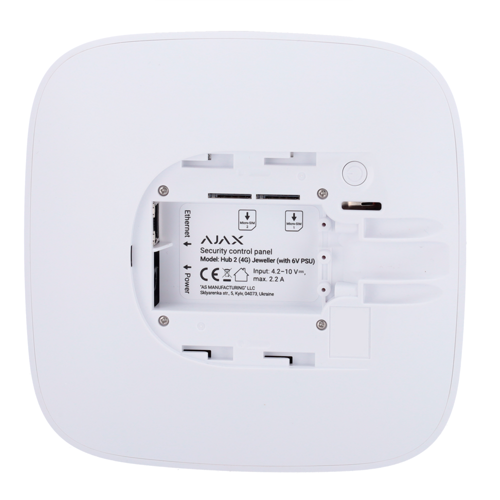 Centrale d'alarme professionnelle - Degré 2 - Fonctionnement autonome 6 V DC - Communication Ethernet et double SIM 4G  - Sans fil 868 MHz Jeweller et Wings - Jusqu`à 100 dispositifs sans fil - Jusqu'à 9 groupes d'armement - Application mobile et logiciel PC (jusqu'à 50 utilisateurs)
