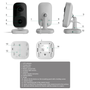 Cámara Cube IP 4 Mp - Detección de objetos por IA - IR 8 m / Detección PIR hasta 4 m - Audio bidireccional con cancelación de ruido - Wi-Fi 2.4 GHz con respaldo Jeweller/Wings - Color blanco