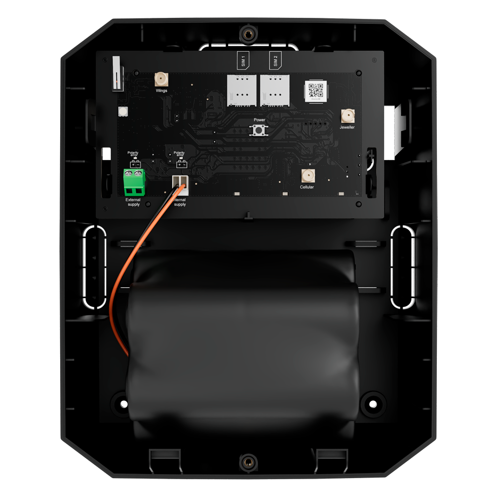 Batería interna no recargable - Conector para conectar a Hub BP incorporado  - Hasta 17 meses en modo ahorro de batería - Hasta 2.5 meses a pleno rendimiento - Tensión 7.5 V / Capacidad 95 Ah - Instalación rápida y sencilla