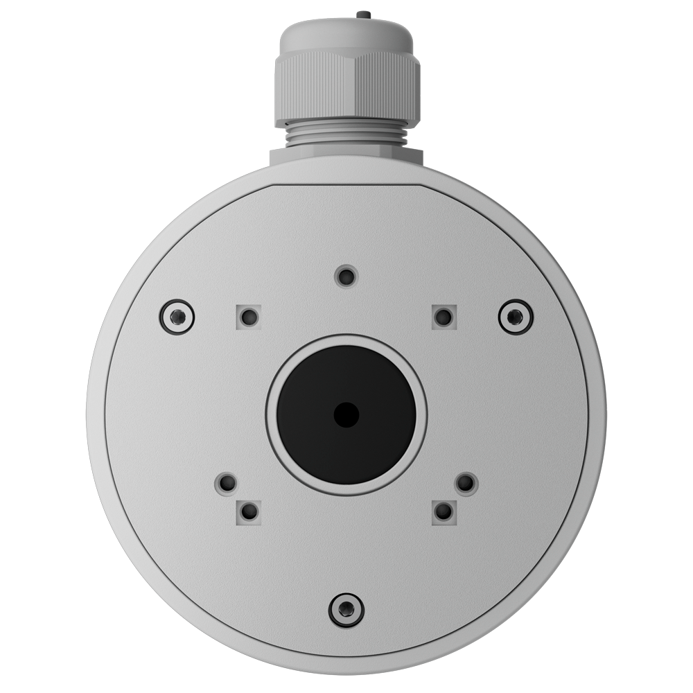 Boite de connexions Pour les caméras Bullet, Dôme et Turret de Ajax Convient pour une utilisation en extérieur Installation dans un plafond ou un mur Y compris le presse-étoupe Couleur blanche