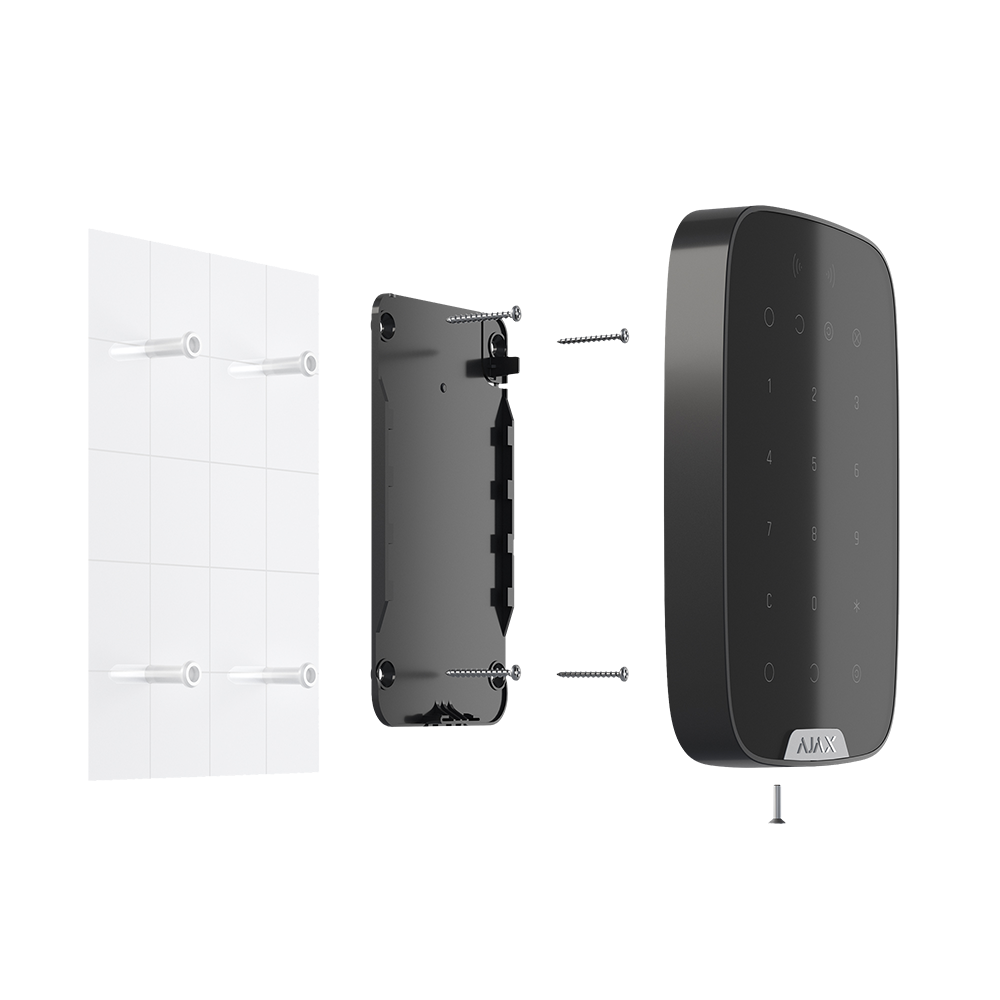 Clavier indépendant avec lecteur - Alimentation 4 Piles Panasonic AA 1.5 V - Bidirectionnel - Sans fil 868 MHz Jeweller - Armé, partiellement armé, désarmé et urgence - Certifié Grade 2