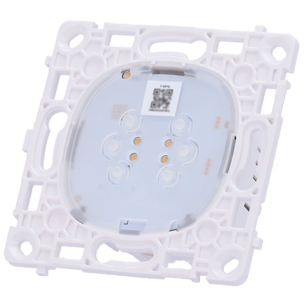 Relais pour double interrupteur intelligent vertical - Sans fil 868 MHz Jeweller - Portée de communication jusqu'à 1100 m - Alimentation électrique 230 V CA 50 Hz - Pas besoin de câble neutre - Ajax - LightSwitch LightCore Vertical (2 Gang)