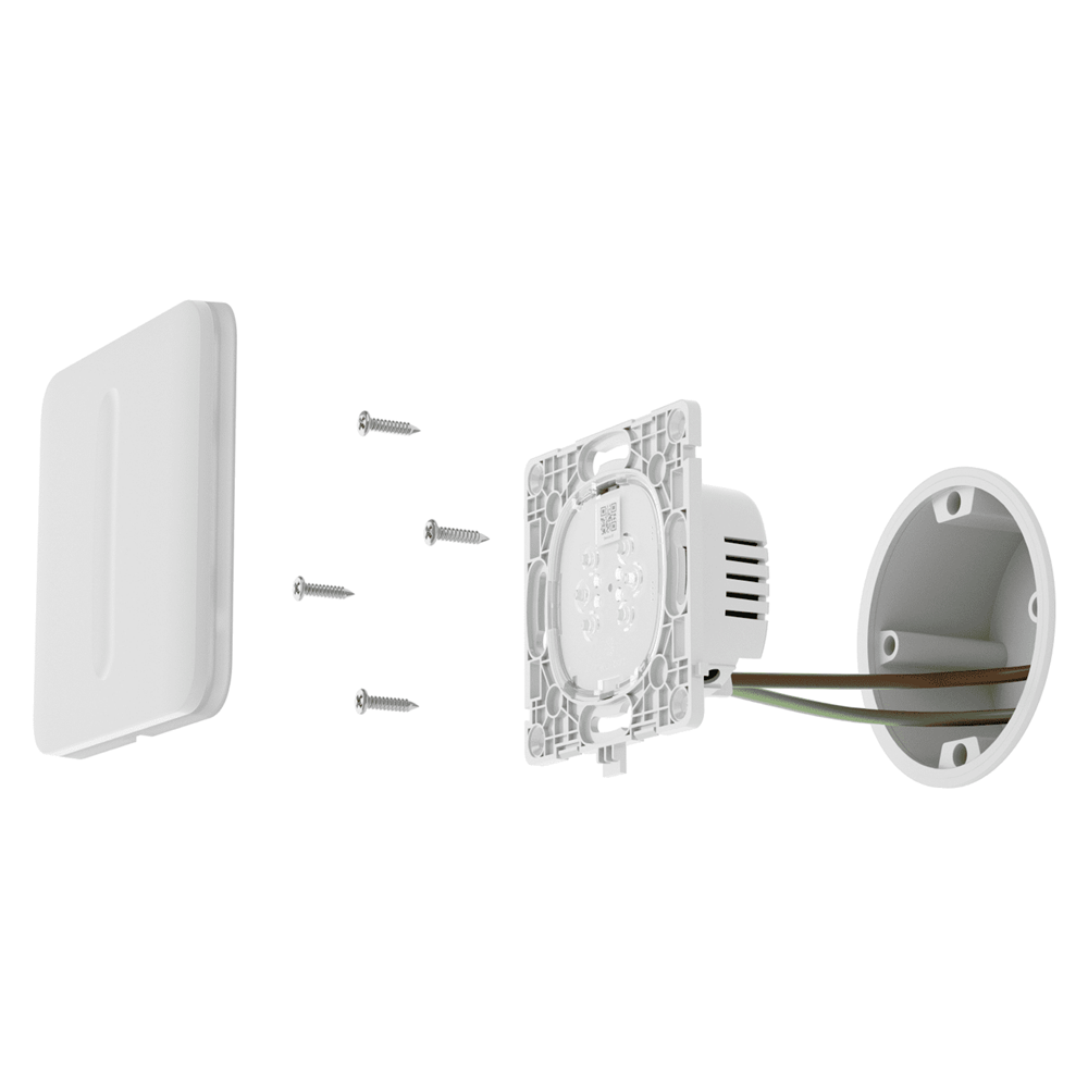 Interrupteur d'éclairage intelligent à gradation par relais - Sans fil 868 MHz Jeweller - Portée de communication jusqu'à 900 m - Alimentation électrique 230 V CA 50 Hz - Pas besoin de câble neutre - Ajax - LightSwitch LightCore (Variateur)