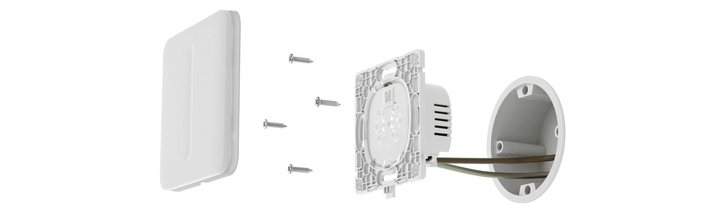 Interrupteur d'éclairage intelligent à gradation par relais - Sans fil 868 MHz Jeweller - Portée de communication jusqu'à 900 m - Alimentation électrique 230 V CA 50 Hz - Pas besoin de câble neutre - Ajax - LightSwitch LightCore (Variateur)