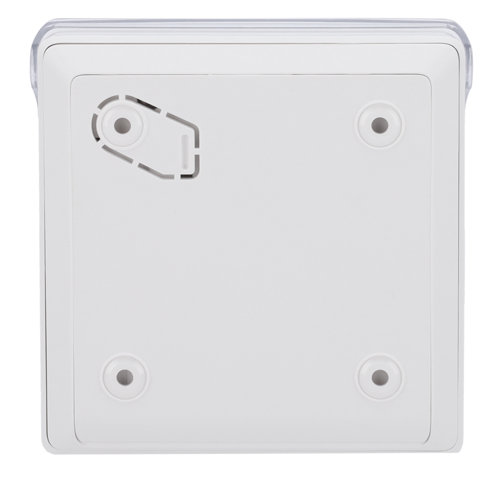 Bouton d'alarme incendie manuel blanc - Sans fil 868 MHz Jeweller - Bouton d'alarme incendie ou activateur de scénario - Compatible avec la fonction d'alarme interconnectée - Transmission de l'alarme à l'ARC (configurable) - Alimentation 2 piles CR123A