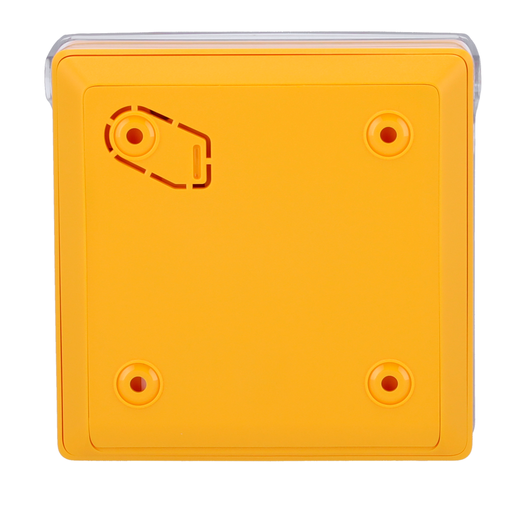 Bouton d'alarme incendie manuel jaune - Sans fil 868 MHz Jeweller - Bouton d'alarme incendie ou activateur de scénario - Compatible avec la fonction d'alarme interconnectée - Transmission de l'alarme à l'ARC (configurable) - Alimentation 2 piles CR123A