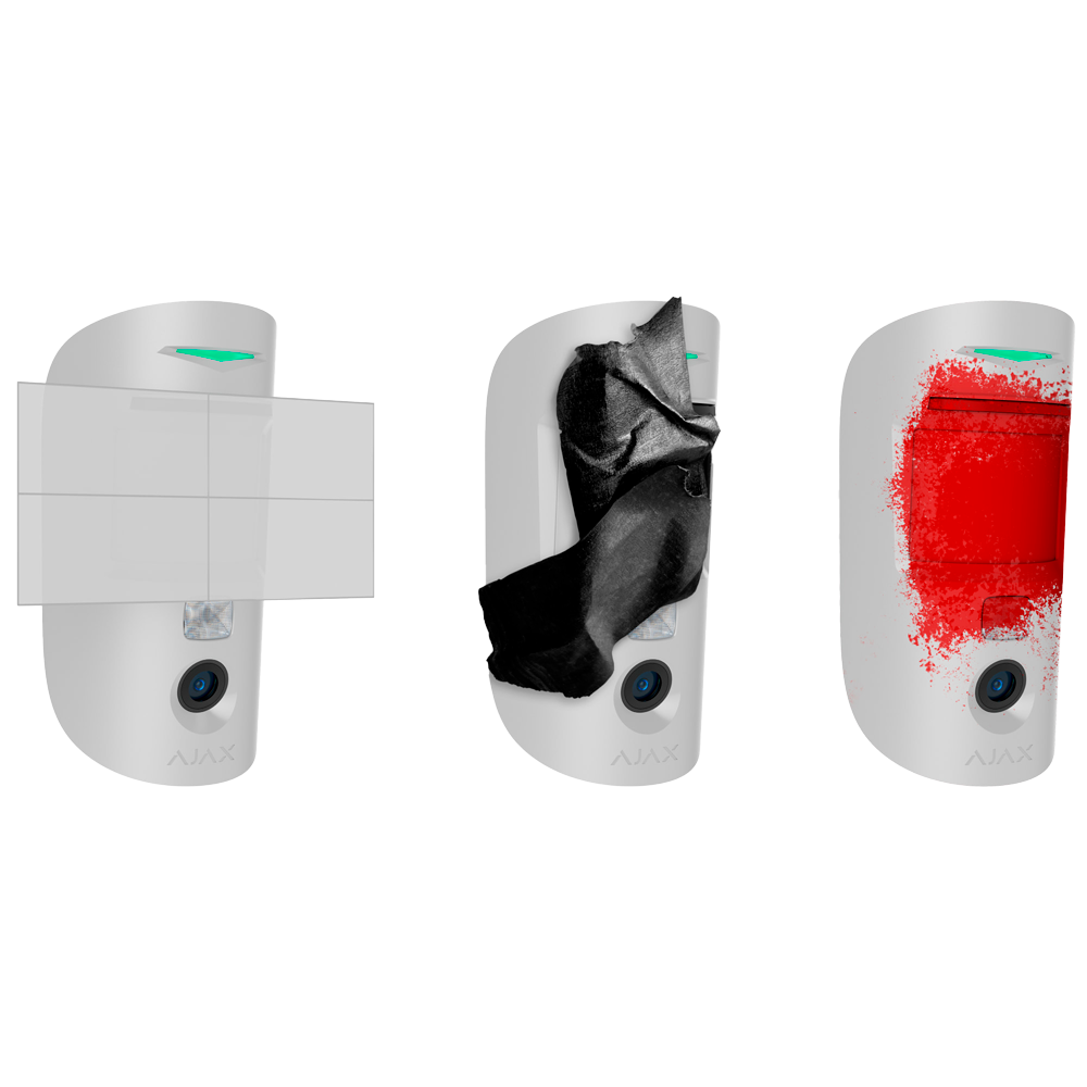 Détecteur avec photos sur demande - Degré 2 - Ajax Superior / Support avec vis de fixation - Résolution HD / Technologie HDR - Sans fil 868 MHz Jeweller - Antimasking - Rang de détection 12 m