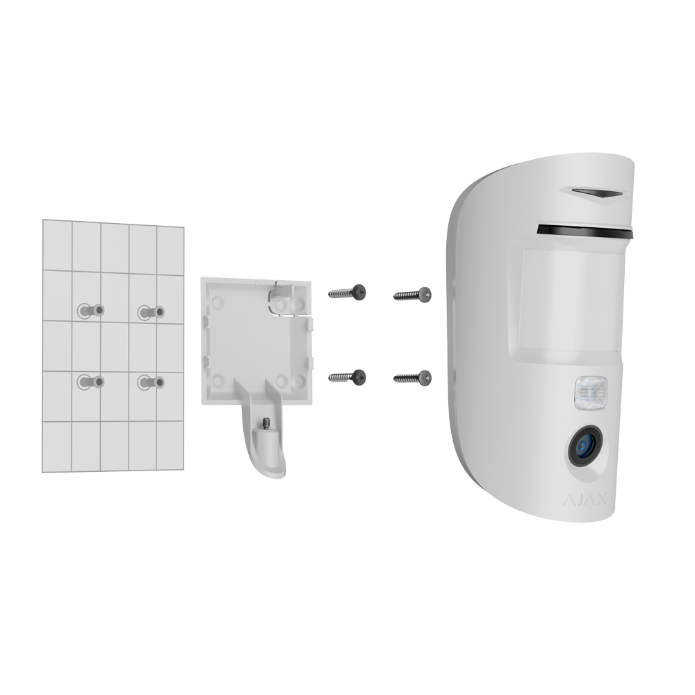 Détecteur avec photos sur demande - Degré 2 - Ajax Superior / Support avec vis de fixation - Résolution HD / Technologie HDR - Sans fil 868 MHz Jeweller - Antimasking - Rang de détection 12 m