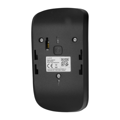 Ajax - PhotoDétecteur volumétrique IR Noir Certififié grade 2 sans fil 868 MHz Envoi d'images jusqu'à VGA (640x480) Jusqu'à 5 images par détection Immunisé Animaux domestiques / Portée de détection 12 m