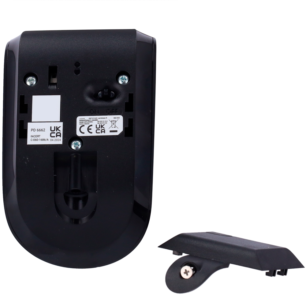 Ajax SUPERIOR - Détecteur volumétrique PIR  - Certificat de grade 2 - Bidirectionnel - Sans fil 868 MHz Jeweller - Antenne interne espace libre 2000 m - Indicateur de détection de mouvement - Detection: Rang 12 m