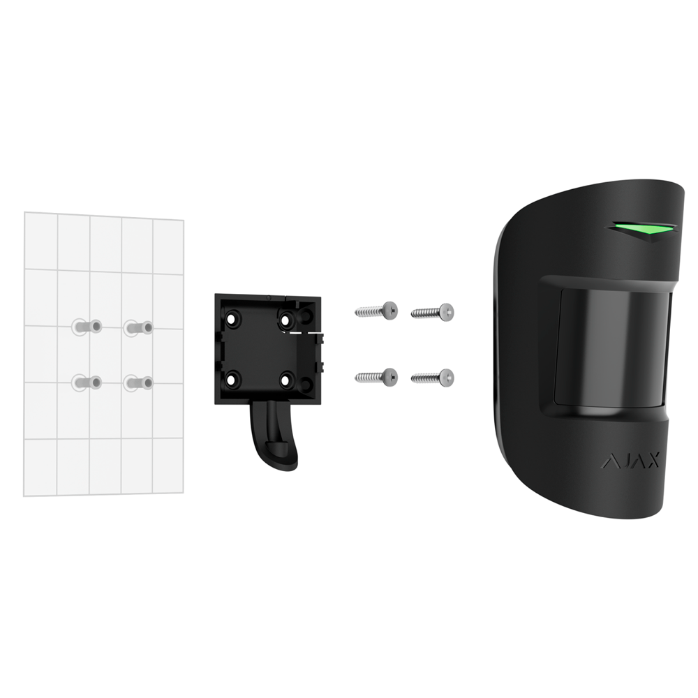 Détecteur PIR -  Degré 2 - Double technologie: PIR et micro-ondes (bande K) - Ajax Superior / Support avec vis de fixation - Sans fil 868 MHz Jeweller - Immune aux animaux de compagnie -  Rang de détection 12 m