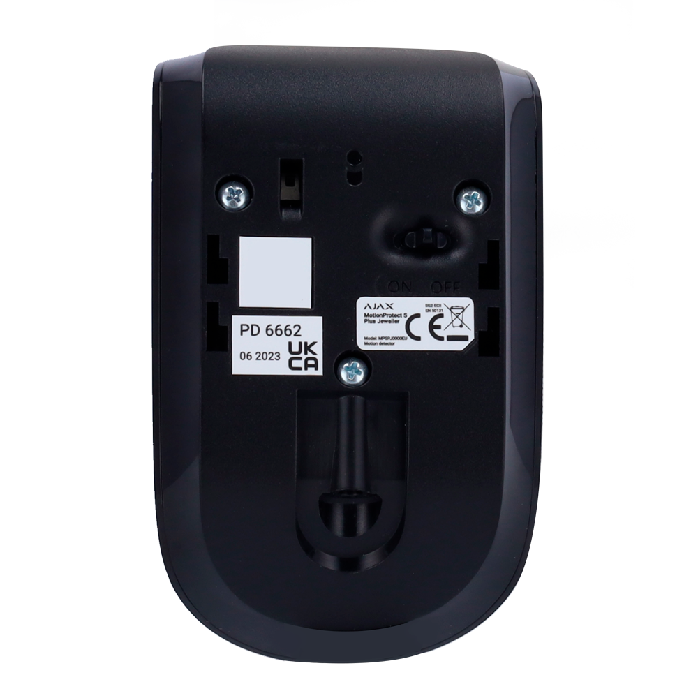 Détecteur PIR -  Degré 2 - Double technologie: PIR et micro-ondes (bande K) - Ajax Superior / Support avec vis de fixation - Sans fil 868 MHz Jeweller - Immune aux animaux de compagnie -  Rang de détection 12 m