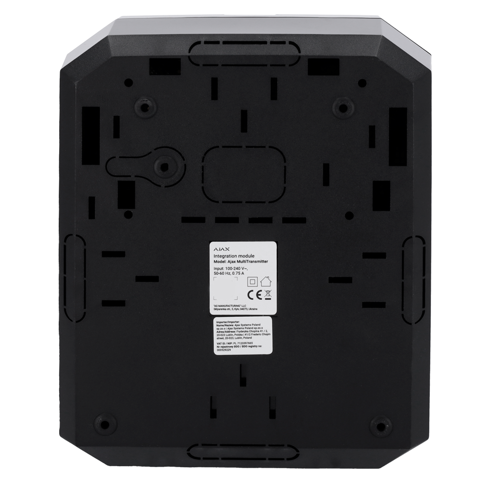 Extenseur de zones filaires via radio - Sans fil 868 MHz Jeweller - Jusqu'à 18 entrées d'alarmes câblées et tamper - Alarme configurable NF, NO, EOL, 2EOL, 3EOL - Double Bouton anti-sabotage anti-ouverture - Double sortie d'alimentation 12V / 1A